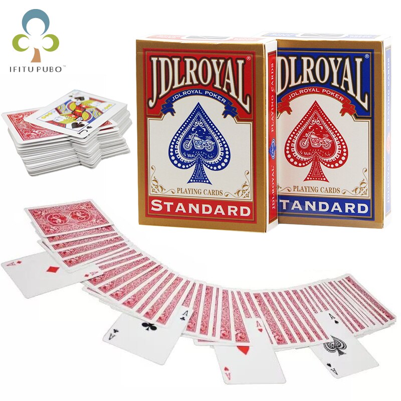 Jdlroyal-최신 포커 레드/블루 일반 카드 놀이, 표준 봉인 데크 마술 트릭 포커 카드 놀이, 마술 트릭 ZXH